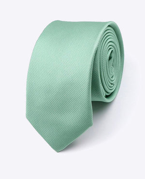 Corbata Verde n°1 Hombre en Poliéster «Lucien»