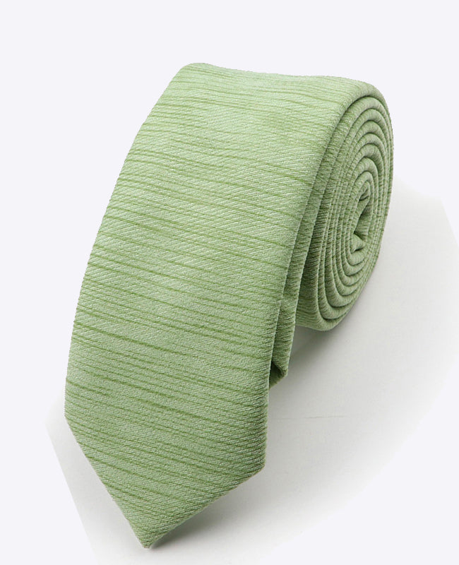 Corbata Verde n°2 Hombre en Poliéster «Augustin»