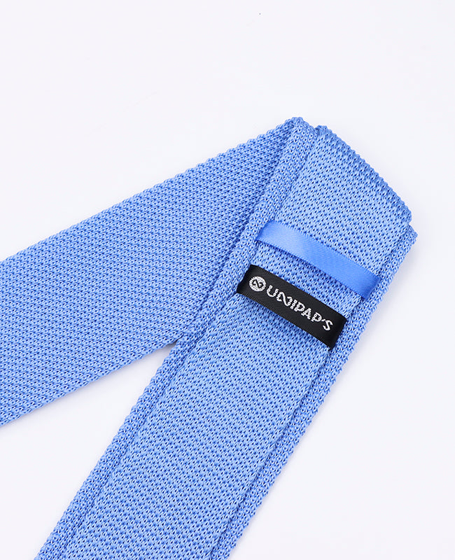 Corbata Azul n°3 Hombre en Punto «Léon»