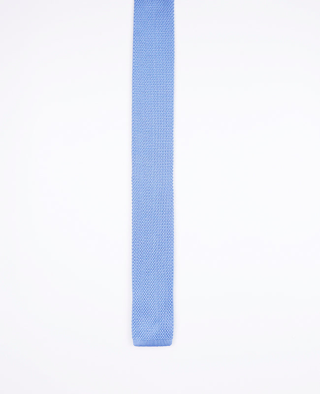 Corbata Azul n°3 Hombre en Punto «Léon»