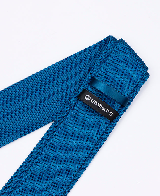 Corbata Azul n°4 Hombre en Punto «Léon»