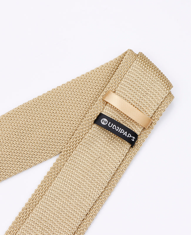 Corbata Dorado Hombre en Punto «Léon»