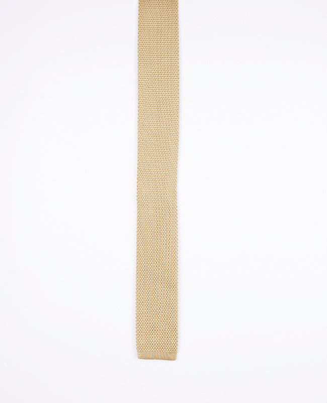 Corbata Dorado Hombre en Punto «Léon»