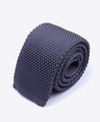 Corbata Gris Hombre en Punto «Léon»