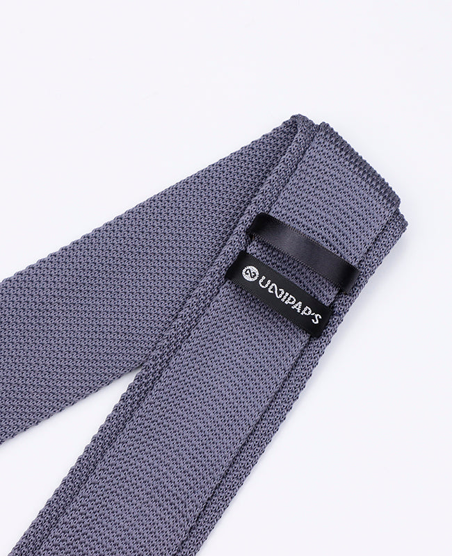 Corbata Gris Hombre en Punto «Léon»