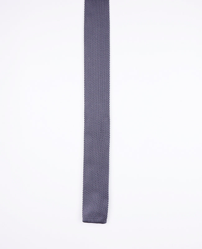 Corbata Gris Hombre en Punto «Léon»