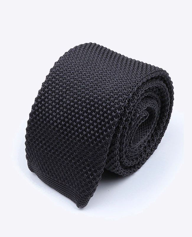 Corbata Negro Hombre en Punto «Léon»
