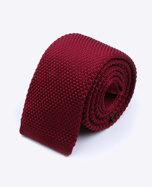 Corbata Roja n°1 Hombre en Punto «Léon»
