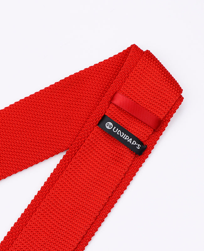 Corbata Rojo n°2 Hombre en Punto «Léon»