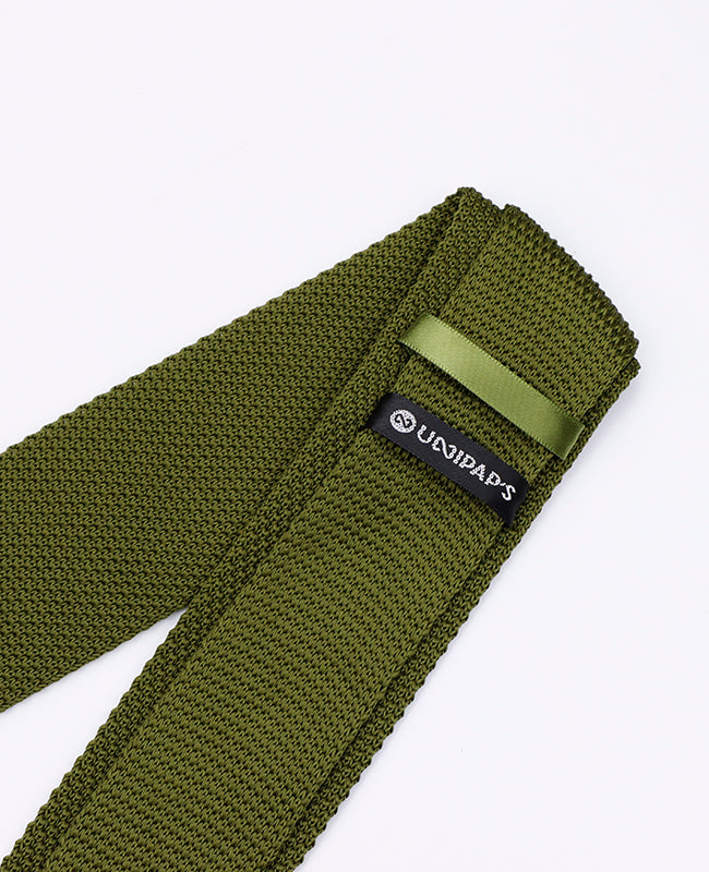 Corbata Verde n°2 Hombre en Punto «Léon»
