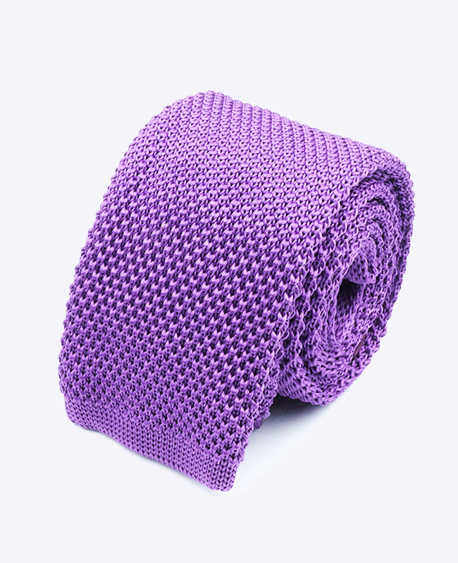 Corbata Violeta Hombre en Punto «Léon»