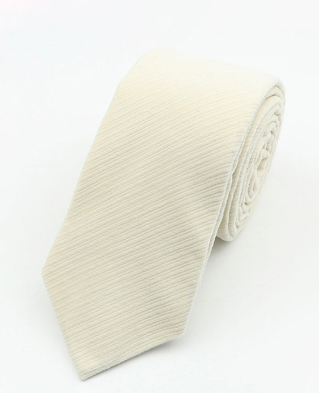 Corbata Blanca Hombre en Terciopelo | Marius - Unipap's