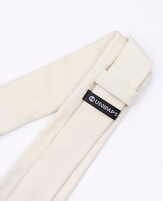 Corbata Blanca Hombre en Terciopelo | Marius - Unipap's