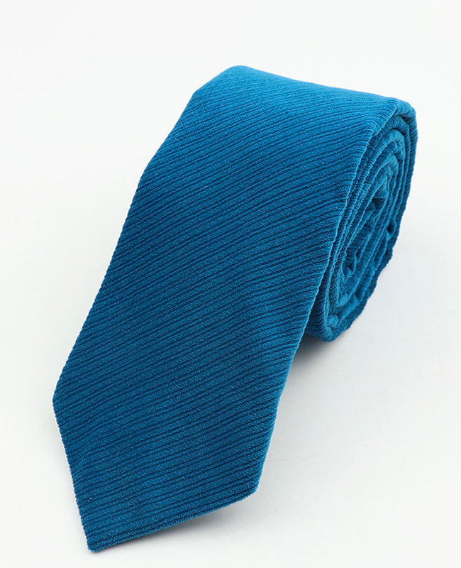 Corbata Azul n°2 Hombre en Terciopelo «Marius»