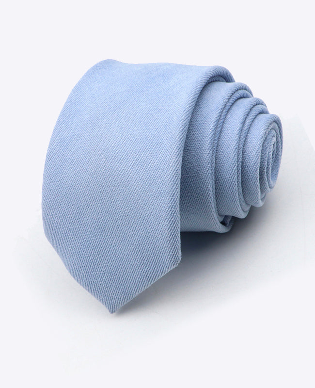 Corbata Azul n°2 Hombre en Efecto Terciopelo «Simon»