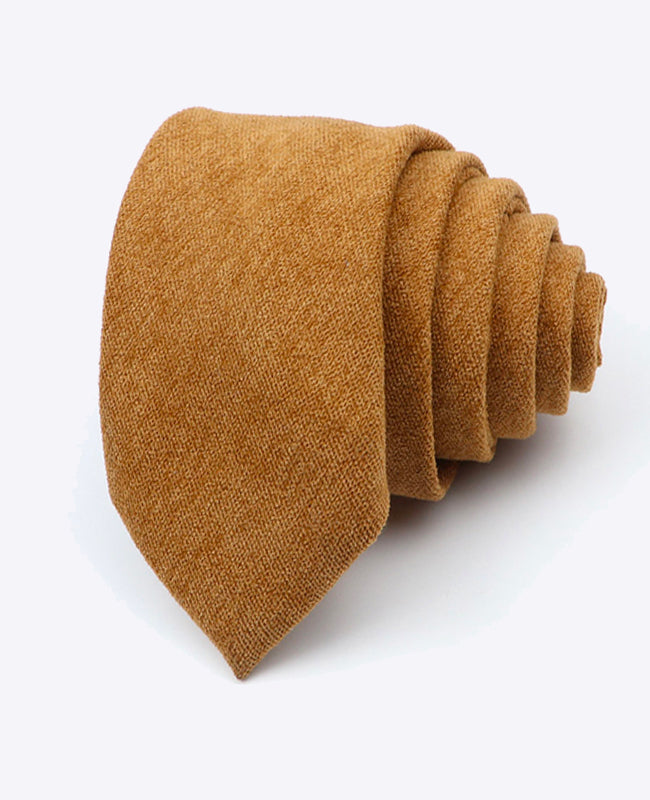 Corbata Marrón n°1 Hombre en Efecto Terciopelo «Simon»