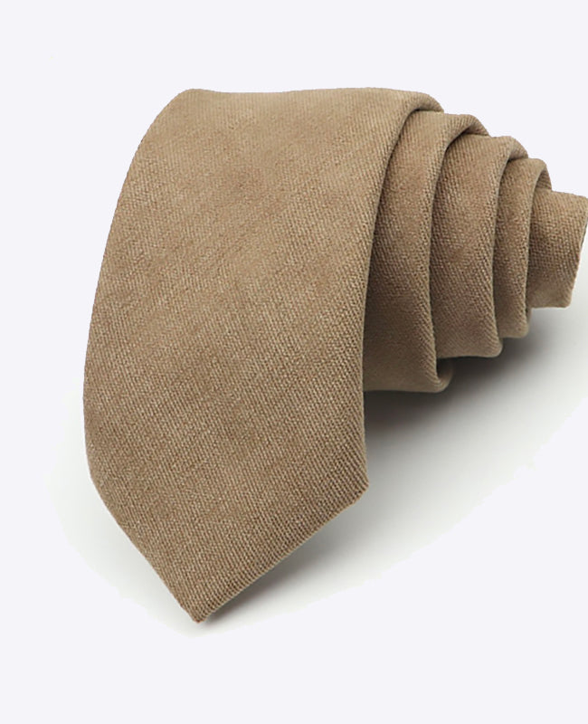 Corbata Marrón n°3 Hombre en Efecto Terciopelo | Simon - Unipap's