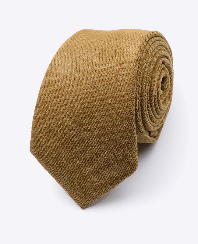 Corbata Marrón n°4 Hombre en Efecto Terciopelo | Simon - Unipap's