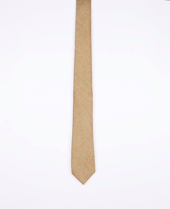 Corbata Marrón n°4 Hombre en Efecto Terciopelo «Simon»