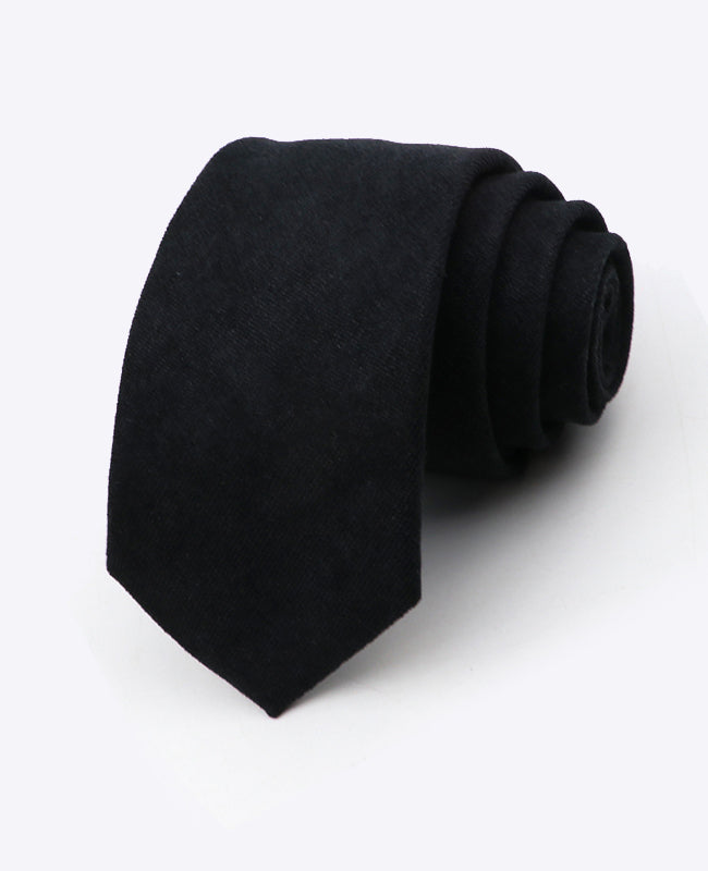 Corbata Negro Hombre en Efecto Terciopelo «Simon»