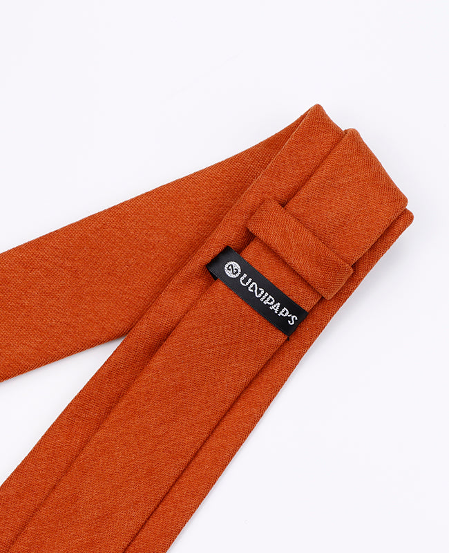 Corbata Naranja n°1 Hombre en Efecto Terciopelo | Simon - Unipap's