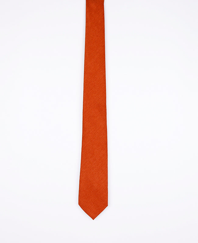 Corbata Naranja n°1 Hombre en Efecto Terciopelo | Simon - Unipap's