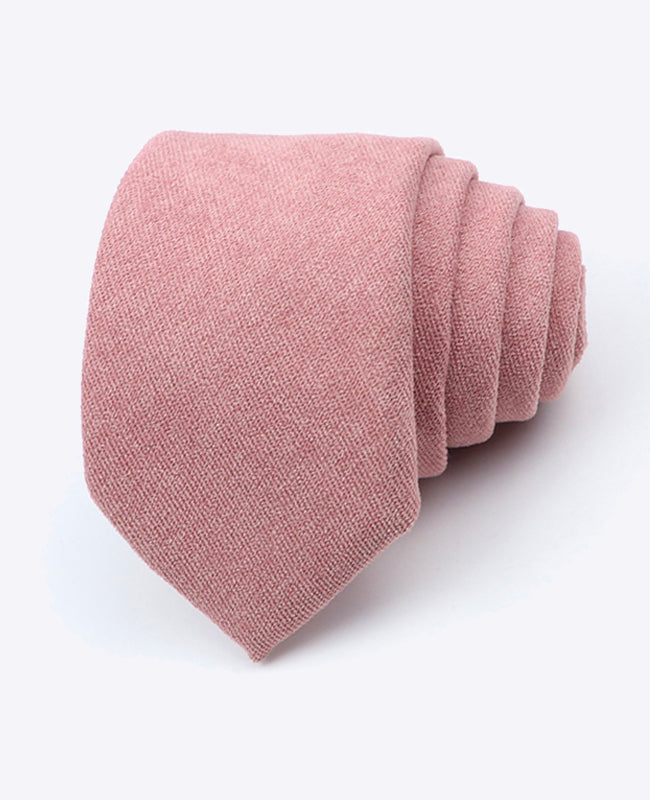 Corbata Rosa n°2 Hombre en Efecto Terciopelo «Simon»