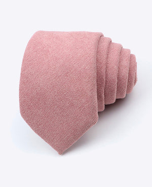 Corbata Rosa n°2 Hombre en Efecto Terciopelo «Simon»