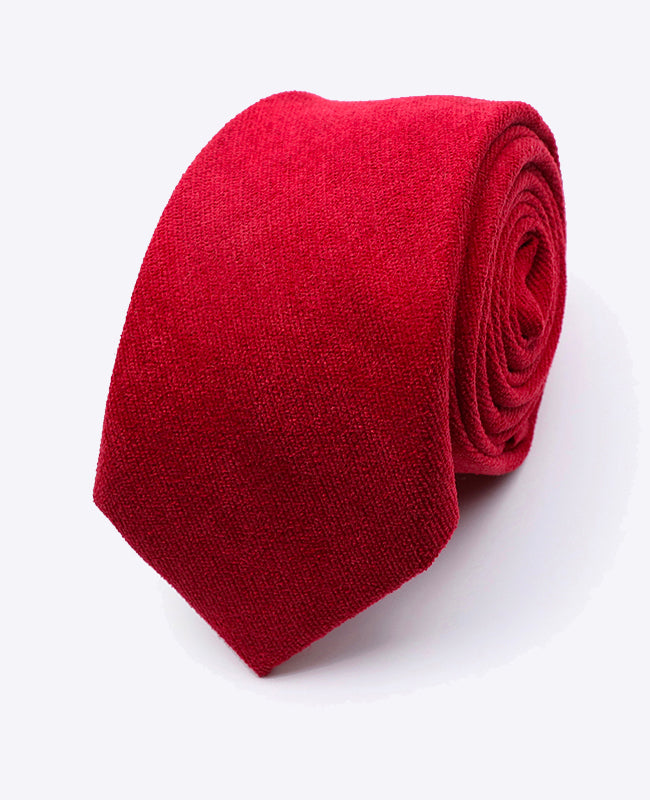 Corbata Rojo n°2 Hombre en Efecto Terciopelo | Simon - Unipap's
