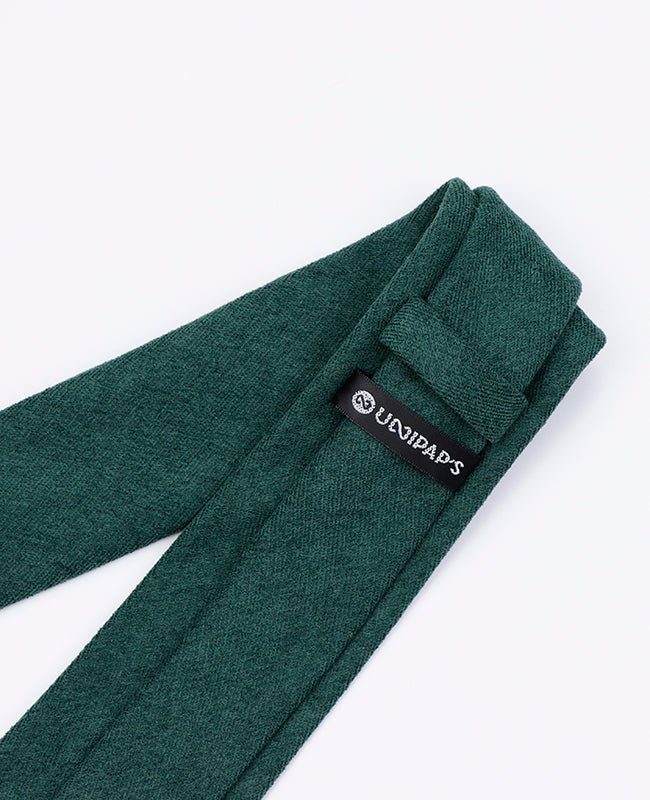 Corbata Verde n°1 Hombre en Efecto Terciopelo | Simon - Unipap's