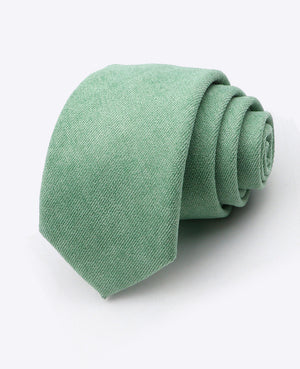 Corbata Verde n°2 Hombre en Efecto Terciopelo «Simon»