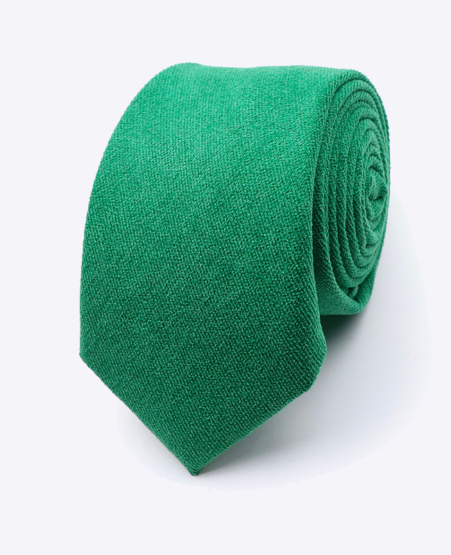 Corbata Verde n°3 Hombre en Efecto Terciopelo | Simon - Unipap's