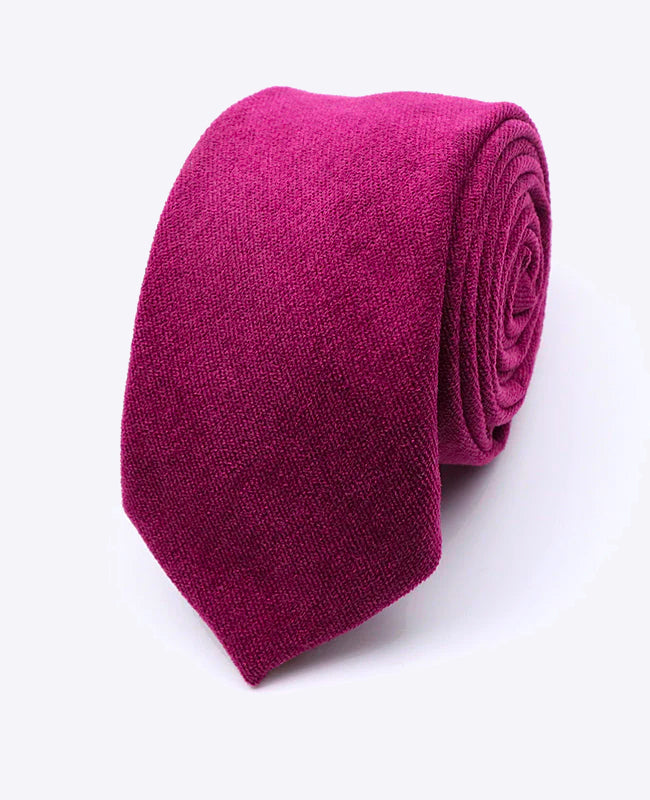Corbata Violeta n°2 Hombre en Efecto Terciopelo «Simon»