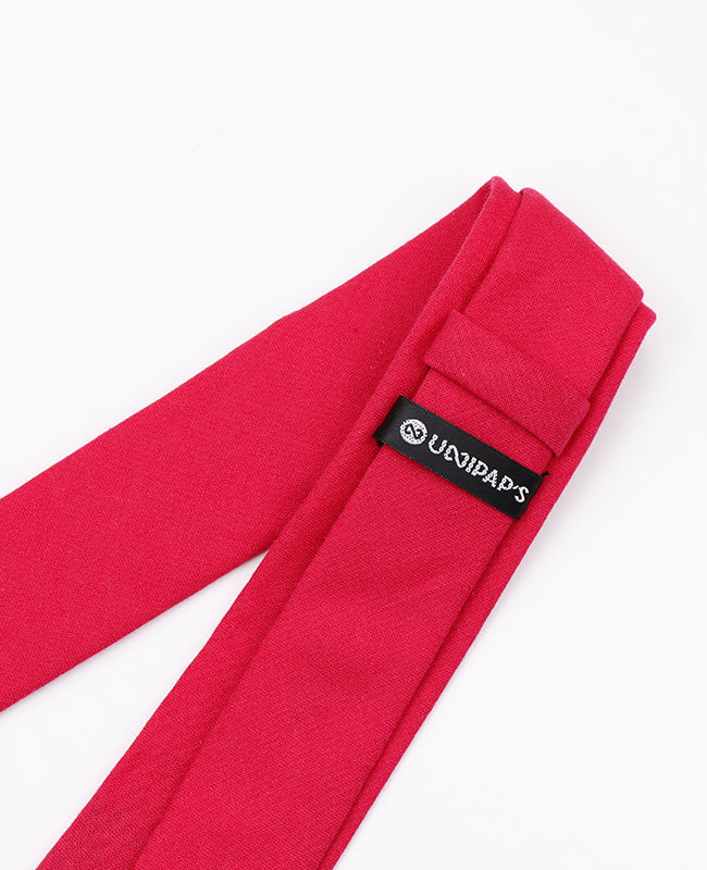 Corbata Rojo Hombre en Algodón «Edgard»
