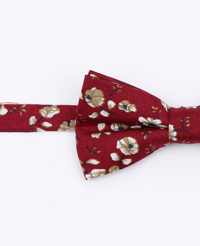 Noeud Papillon Liberty Rouge n°1 Enfant en Coton | Gaspard - Unipap's