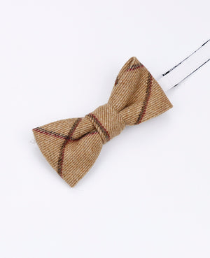 Pajarita Tartán Marrón n°1 Niños en Lana | Nobert - Unipap's