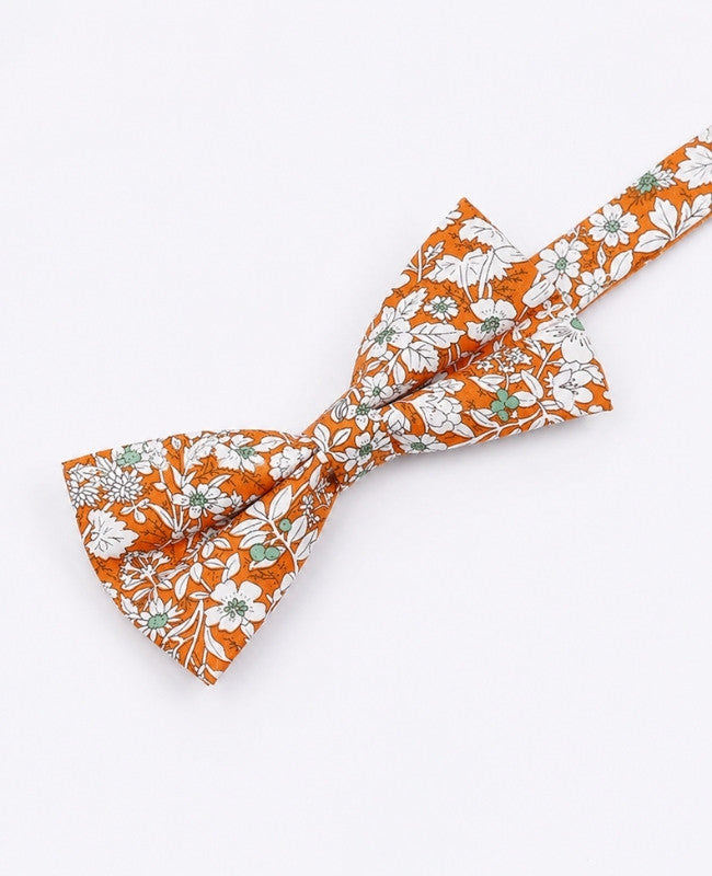 Pajarita Liberty Naranja Hombre en Algodón «Clovis»