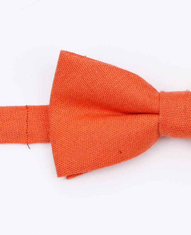 Noeud Papillon Orange n°1 Homme en Lin | Basile - Unipap's