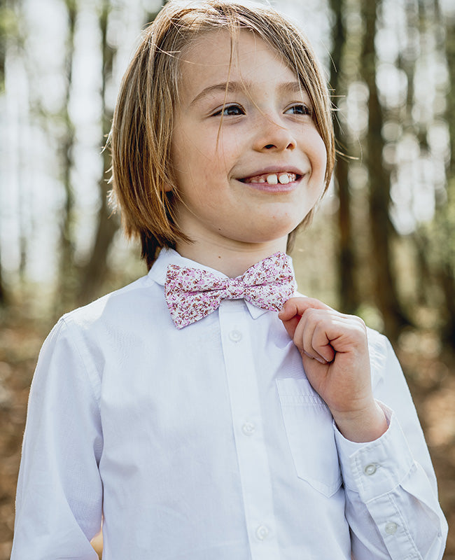 Noeud Papillon Liberty Rose n°4 Enfant en Coton «Gaspard»