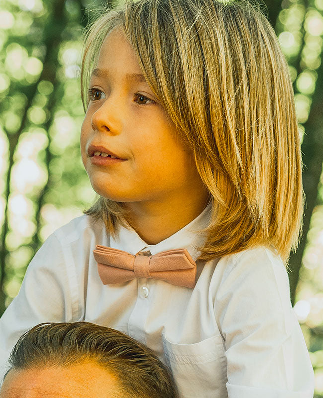 Pajarita Rosa n°3 Niños en Algodón «Edgard»
