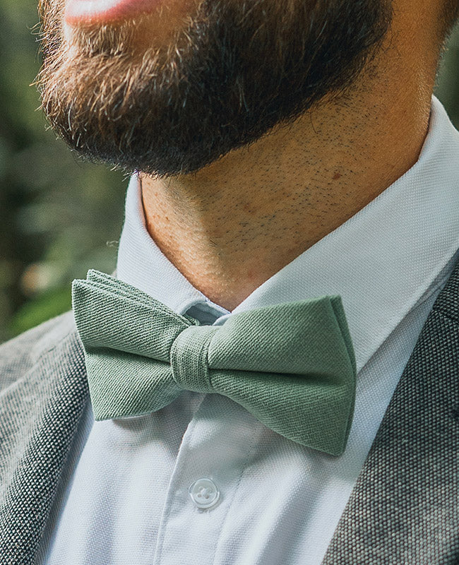 Pajarita Verde n°2 Hombre en Efecto Terciopelo «Simon»