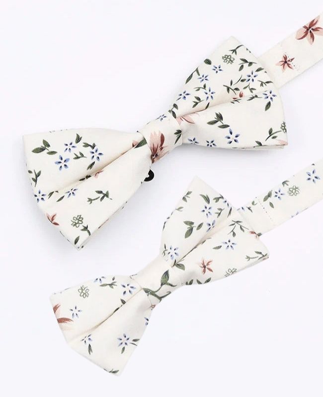Pajaritas Liberty Blanco Padre e Hijo en Algodón «Charles»