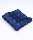 Pañuelo de bolsillo de Navidad Azul n°1 en Poliéster «Christmas»