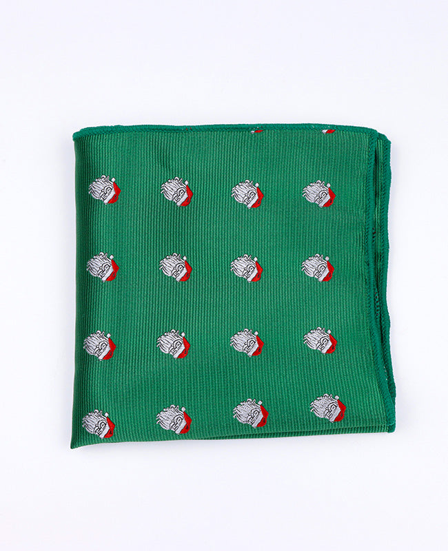 Pañuelo de bolsillo de Navidad Verde n°1 en Poliéster «Christmas»