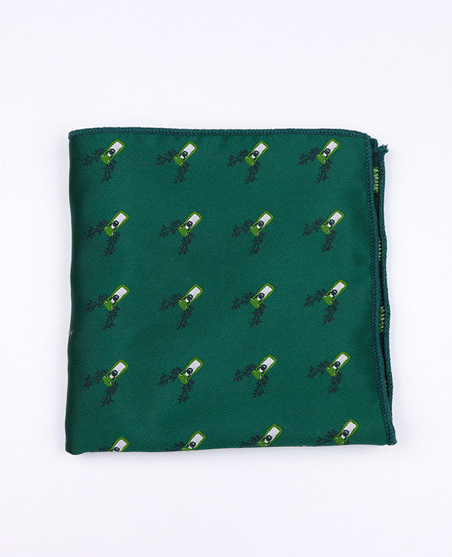 Pañuelo de bolsillo de Navidad Verde n°2 en Poliéster «Christmas»