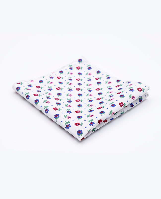 Pañuelo de bolsillo Liberty Blanco n°1 en Algodón | Gaspard - Unipap's