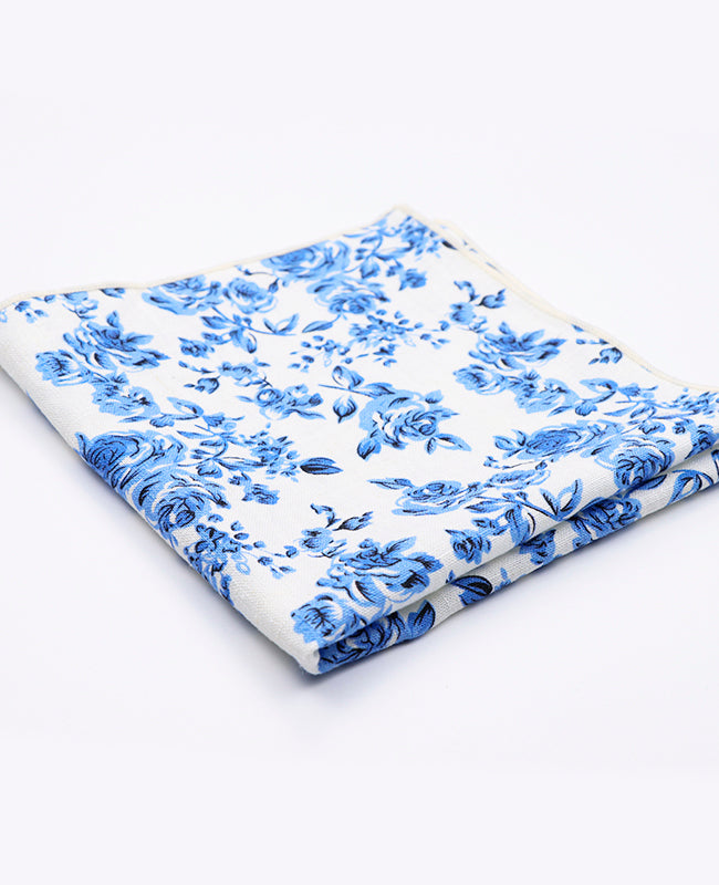 Pañuelo de bolsillo Liberty Blanco n°10 en Algodón | Charles - Unipap's