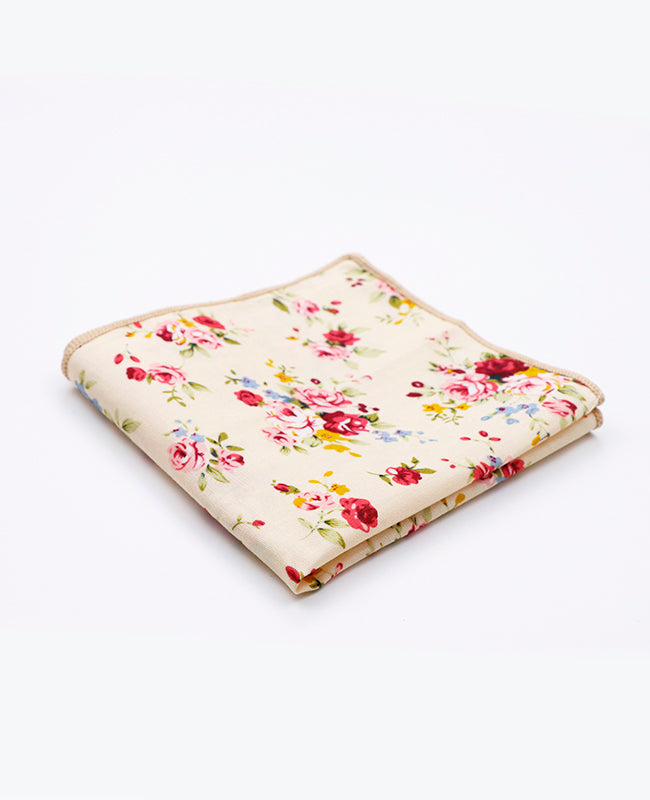 Pañuelo de bolsillo Liberty Blanco n°4 en Algodón | Charles - Unipap's