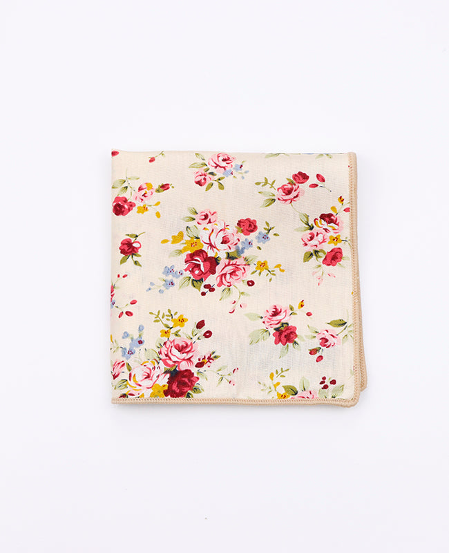 Pañuelo de bolsillo Liberty Blanco n°4 en Algodón | Charles - Unipap's