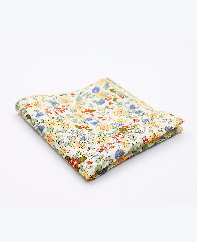 Pañuelo de bolsillo Liberty Blanco n°5 en Algodón | Charles - Unipap's
